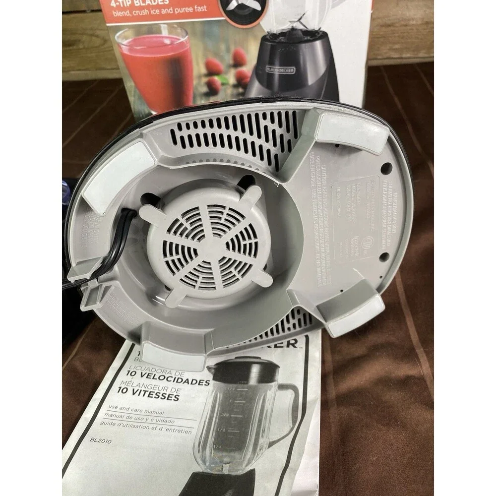 BLACK+DECKER Crush Master 10-Speed Blender Base Lid & Blade Only No Pitcher